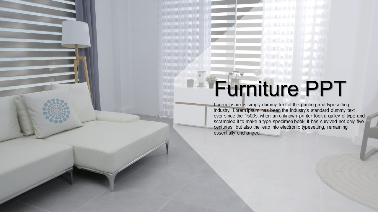 Free - Awesome Furniture PPT Template Presentation Design
